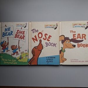 Children's Book Set - He Bear, She Bear, The Nose Book, The Ear Book